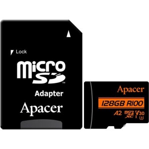 Apacer microSDXC AP128GMCSX10U8-R 128GB (с адаптером)