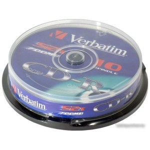 CD-R диск Verbatim 700Mb Verbatim DL Extra Protection 52x CakeBox 10 шт. 043437