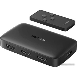 Переключатель Ugreen CM332 80125 4 x HDMI (с пультом ДУ, черный)