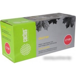 Картридж CACTUS CS-C718Y (аналог Canon 718 Yellow (265B002AA)) Картридж CACTUS CS-C718Y (аналог Canon 718 Yellow (265B002AA))