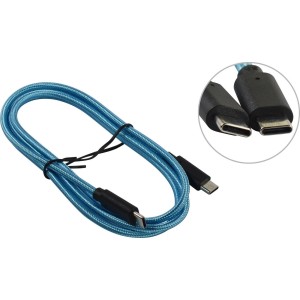 Кабель 5bites TC203-112G USB Type-C - USB Type-C (1.2 м, голубой) Кабель 5bites TC203-112G USB Type-C - USB Type-C (1.2 м, голубой)