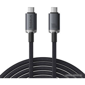 Кабель Baseus Crystal Shine USB3.2 Full-Featured Fast-Charging 100W USB Type-C - USB Type-C (1.5 м, черный) Кабель Baseus Crystal Shine USB3.2 Full-Featured Fast-Charging 100W USB Type-C - USB Type-C (1.5 м, черный)