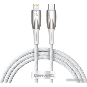 Кабель Baseus Glimmer Series Fast Charging Data Cable Type-C - Lightning 20W CADH000002 (1 м, белый) Кабель Baseus Glimmer Series Fast Charging Data Cable Type-C - Lightning 20W CADH000002 (1 м, белый)