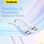 Кабель Baseus Pudding Series Fast Charging Cable 100W USB Type-C - USB Type-C (1.2 м, белый)