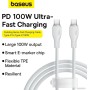 Кабель Baseus Pudding Series Fast Charging Cable 100W USB Type-C - USB Type-C (1.2 м, белый)