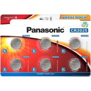 Батарейка Panasonic CR2025 CR-2025EL/6BW (6 шт) Батарейка Panasonic CR2025 CR-2025EL/6BW (6 шт)