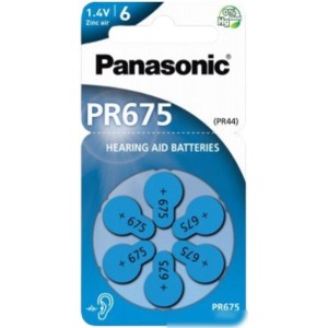 Батарейка Panasonic PR675 PR44 PR-675/6LB (6 шт) Батарейка Panasonic PR675 PR44 PR-675/6LB (6 шт)