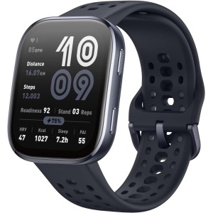 Умные часы Amazfit Bip 6 (черный, с черным силиконовым ремешком)