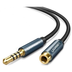 Кабель Ugreen AV118 3.5 мм - 3.5 мм (50 см, синий)