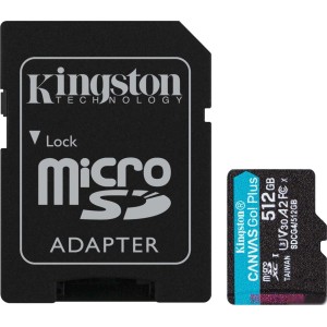 Карта памяти Kingston Canvas Go! microSDXC 512GB SDCG4/512GB (с адаптером) Карта памяти Kingston Canvas Go! microSDXC 512GB SDCG4/512GB (с адаптером)