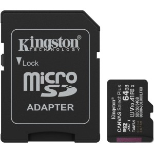 Карта памяти Kingston Canvas Select Plus microSDXC 64GB SDCS3/64GB (с адаптером) Карта памяти Kingston Canvas Select Plus microSDXC 64GB SDCS3/64GB (с адаптером)