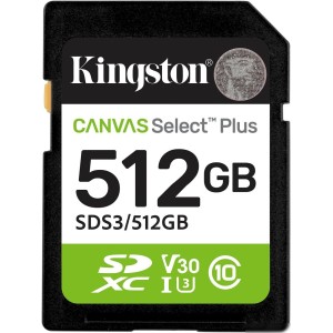 Карта памяти Kingston Canvas Select Plus SDXC 512GB SDS3/512GB Карта памяти Kingston Canvas Select Plus SDXC 512GB SDS3/512GB