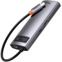 Док-станция Baseus Metal Gleam Series 6-in-1 Multifunctional USB Type C CAHUB-CW0G