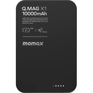 Внешний аккумулятор Momax Q.Mag X1 Magnetic IP117A 10000mAh (черный) Внешний аккумулятор Momax Q.Mag X1 Magnetic IP117A 10000mAh (черный)