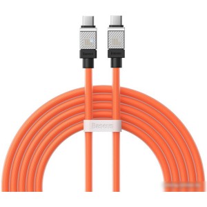 Кабель Baseus CoolPlay Series USB Type-C - USB Type-C (2 м, оранжевый) Кабель Baseus CoolPlay Series USB Type-C - USB Type-C (2 м, оранжевый)