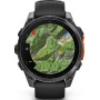 Умные часы Garmin Fenix 8 47мм (серый, черный силиконовый ремешок)