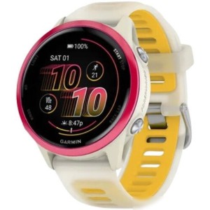 Умные часы Garmin Forerunner 570 42 мм (бежевый/розовый)