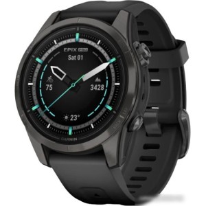 Умные часы Garmin Epix Pro Gen 2 Sapphire 42 мм (карбоново-серый титан/черный)