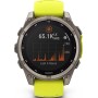 Умные часы Garmin Fenix 8 Solar, Sapphire 47мм (титановый серый с желтым ремешком)