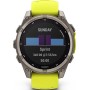 Умные часы Garmin Fenix 8 Solar, Sapphire 47мм (титановый серый с желтым ремешком)
