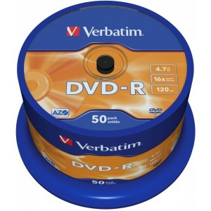 DVD-R диск Verbatim 4.7Gb 16x 43548 (50 шт.) DVD-R диск Verbatim 4.7Gb 16x 43548 (50 шт.)