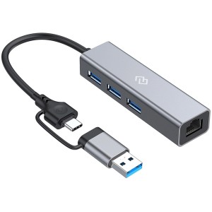 USB-хаб Digma DHUB-LAN-4port