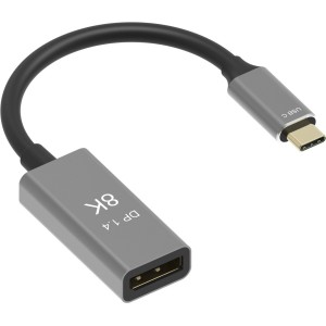 Адаптер VCOM CU480M USB Type-C - DisplayPort (0.15 м, серый)