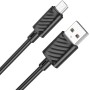Кабель Hoco X88 Gratified 2.4A USB Type-A - microUSB (1 м, черный)