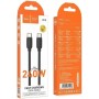 Кабель Hoco X115 240W USB Type-C - USB Type-C (1 м, черный)