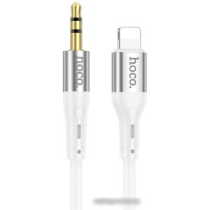 Кабель Hoco UPA22 Lightning - 3.5 Jack (1 м, белый) Кабель Hoco UPA22 Lightning - 3.5 Jack (1 м, белый)