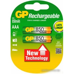 Аккумуляторы GP AAA 850mAh 2 шт. [85AAAHC]