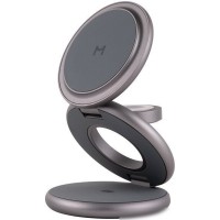 Беспроводное зарядное Magssory Disc Signature Edition 3 в 1 для Samsung WCH053 (серый) Беспроводное зарядное Magssory Disc Signature Edition 3 в 1 для Samsung WCH053 (серый)