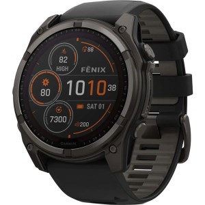 Умные часы Garmin Fenix 8 Solar, Sapphire 51мм (титановый угольно-серый с DLC-покрытием и черным ремешком) Умные часы Garmin Fenix 8 Solar, Sapphire 51мм (титановый угольно-серый с DLC-покрытием и черным ремешком)