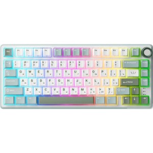 Клавиатура Royal Kludge R75 RGB Sky Cyan (RK Brown)