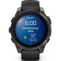 Умные часы Garmin Fenix 8 Sapphire, Titanium 47мм (угольно-черный DLC, пепельно-черный силиконовый ремешок)