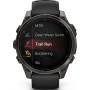Умные часы Garmin Fenix 8 Sapphire, Titanium 47мм (угольно-черный DLC, пепельно-черный силиконовый ремешок)