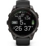 Умные часы Garmin Fenix 8 Sapphire, Titanium 47мм (угольно-черный DLC, пепельно-черный силиконовый ремешок)