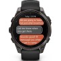 Умные часы Garmin Fenix 8 Sapphire, Titanium 47мм (угольно-черный DLC, пепельно-черный силиконовый ремешок)
