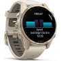 Умные часы Garmin Fenix 8 Sapphire 43мм (золотистый, дымчато-серый ремешок)