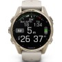 Умные часы Garmin Fenix 8 Sapphire 43мм (золотистый, дымчато-серый ремешок)