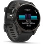 Умные часы Garmin Fenix 8 Sapphire 43мм (титановый угольно-черный DLC, пепельно-серый ремешок)