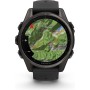 Умные часы Garmin Fenix 8 Sapphire 43мм (титановый угольно-черный DLC, пепельно-серый ремешок)