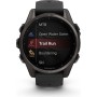 Умные часы Garmin Fenix 8 Sapphire 43мм (титановый угольно-черный DLC, пепельно-серый ремешок)