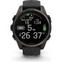 Умные часы Garmin Fenix 8 Sapphire 43мм (титановый угольно-черный DLC, пепельно-серый ремешок)