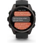 Умные часы Garmin Fenix 8 Sapphire 43мм (титановый угольно-черный DLC, пепельно-серый ремешок)