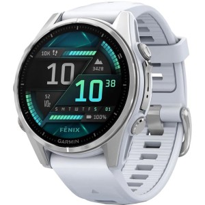 Умные часы Garmin Fenix 8 43мм (серебристый, белый ремешок) Умные часы Garmin Fenix 8 43мм (серебристый, белый ремешок)