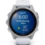 Умные часы Garmin Fenix 8 43мм (серебристый, белый ремешок)