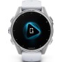 Умные часы Garmin Fenix 8 43мм (серебристый, белый ремешок)
