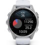 Умные часы Garmin Fenix 8 43мм (серебристый, белый ремешок)