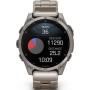 Умные часы Garmin Fenix 8 Sapphire, Titanium 47мм (светло-серый, титановый ремешок)